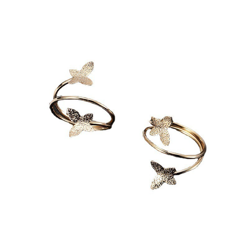 Stylish Bicolor Butterfly Cut-Out Alloy Ring